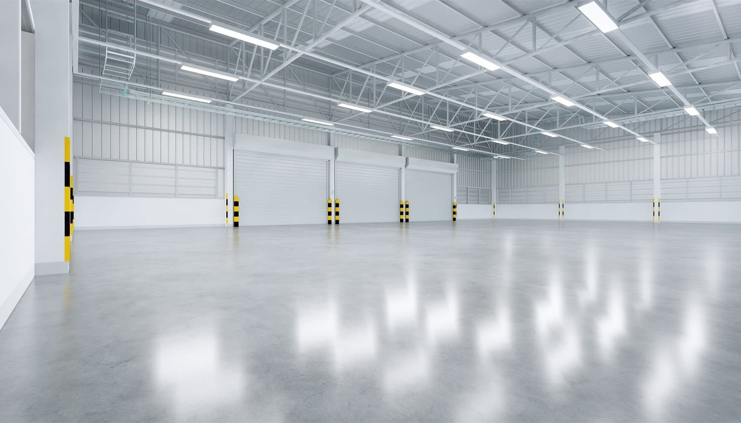 Multi-tenant industrial units with roll-up doors
